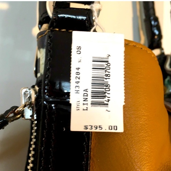 New Brighton Bag Leather Caramel Zebra Silver Hardware Shoulder w/box - Picture 2 of 15